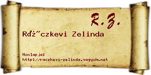 Ráczkevi Zelinda névjegykártya